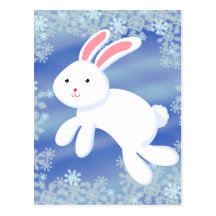 Snow Bunny Postcard