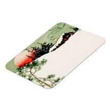 Snow Cabin Country Life Winter Wonderland Magnet