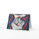 snow cat greeting card