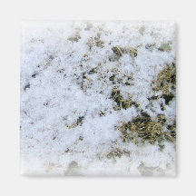 Snow Close-Up Merchandise Refrigerator Magnet