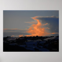 Snow Cloud over Newtown Print