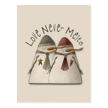 Snow Couple Postcard