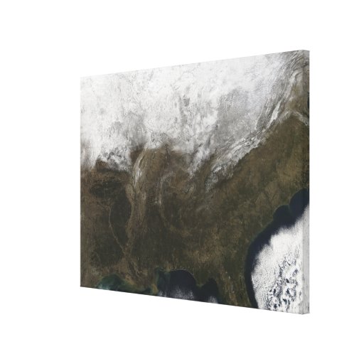Snow cover over the United States Canvas Prints
