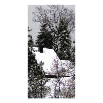 Snow Covered Card - Blank Inside Customized Photo Card