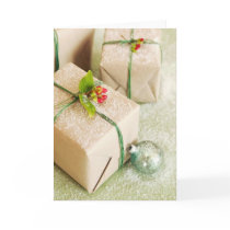 Snow Covered Holiday Gifts Greeting Card