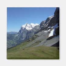 Snow covered mountain magnets