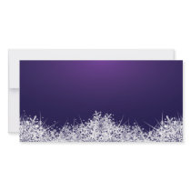 Snow Crystals Invitation Card D1 Photo Card Template