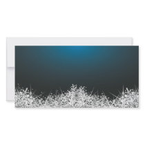 Snow Crystals Invitation Card D2 Custom Photo Card
