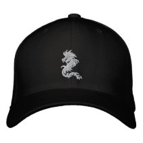 Snow dragon embroidered hats