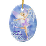 Snow Fairy Ballet Oval Ornament (customizable)