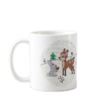 Snow Fawn and bunny Cross Stitch mugs