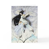 Snow & Feathers Greeting Card, Blank