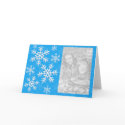 Snow Flake Cascade Custom Photo Card