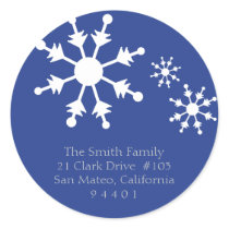 Snow flake Return Address Label Sticker