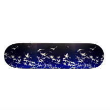 Snow Geese Flying Art Skateboard