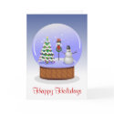 Snow Globe Happy Holidays cards