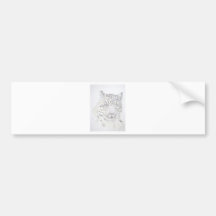 Snow Leopard Bumper Sticker