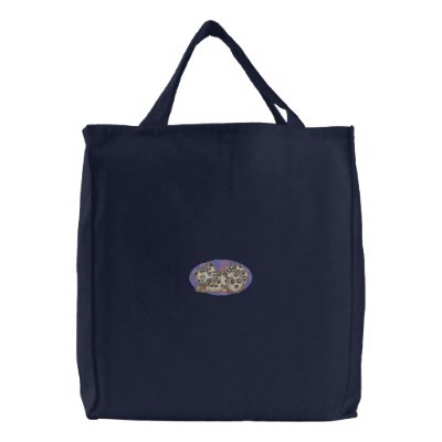Snow Leopard Cub Embroidered Bags Snow Leopard Cub Embroidered Bags