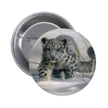 Snow leopard pin