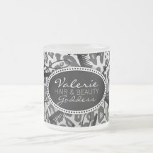 Snow Leopard Print Hair & Beauty (Custom) Mug
