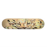 snow leopard skate board deck