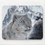 Snow Leopard Wild Cat Animal Lover Mousepad