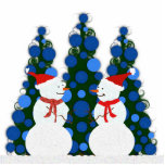 Snow Man Christmas Photo Cut Outs