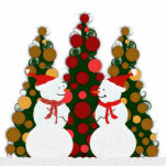 Snow Man Christmas Photo Sculptures
