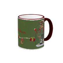 Snow Man Jar Holiday Mug