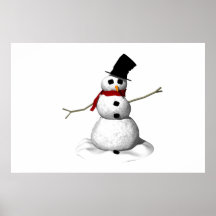 Snow Man Print