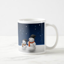 Snow Man Snow Child Coffee Mugs
