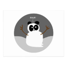 Snow Panda Postcard