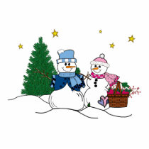 Snow people cut outs