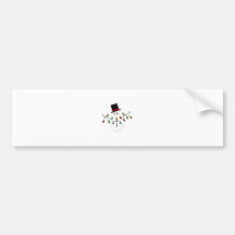 Snow Person with Lights Bumper Stickers