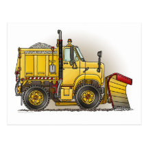 Snow Plough Truck Post Card