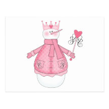 Snow Princess Holiday Tshirts and Gifts Postcards
