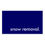 snow removal. business card templates