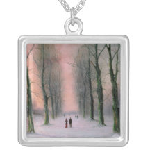 Snow Scene-Wanstead Park Custom Necklace
