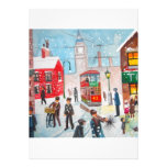 Snow scene winter chimney sweeps painting G Bruce Personalized Invite