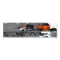 Snow Train Bumper Sticker