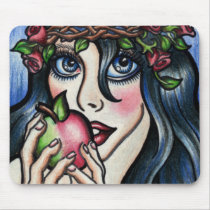 Snow white and her Apple. Fairytale fantasy art Mouse Pads