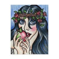 Snow white and her Apple. Fairytale fantasy art Postcard