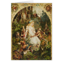 Snow White and Seven Dwarves Greeting Card
