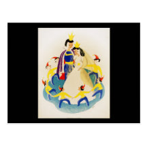 Snow White and the seven dwarfs Post Card