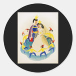 Snow White and the seven dwarfs Round Sticker