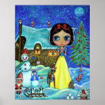 Snow White Christmas Poster posters