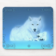 Snow Wolf Mousepad