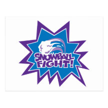 Snowball Fight! Postcard