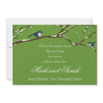 Snowbirds Green Invitation