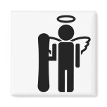 snowboard angel magnets